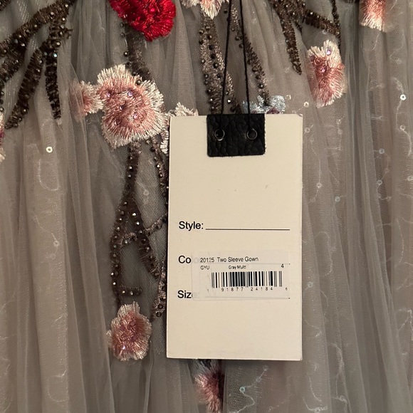 Mac Duggal Couture - 20125D Floral Embroidered Dress With Overskirt - Picture 8 of 8